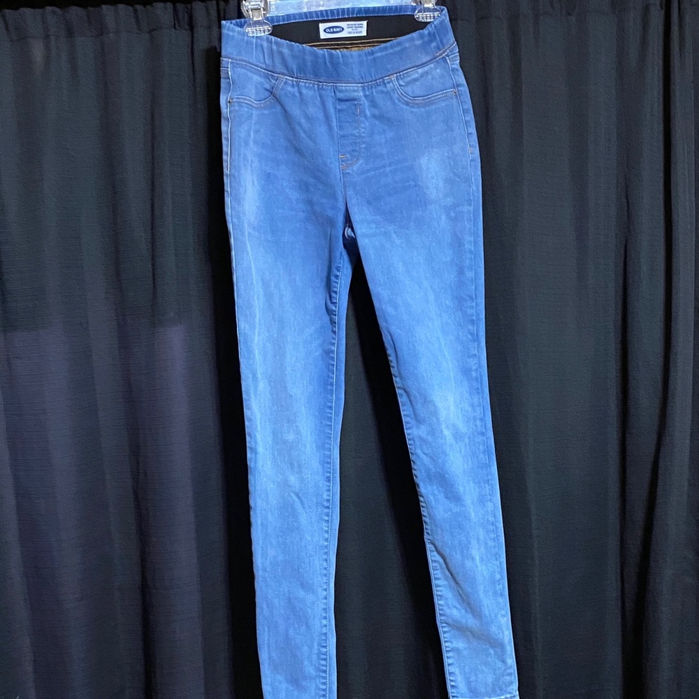 Old Navy Women's Rockstar Super Skinny Jeggings mid-rise Built-In Sculpt